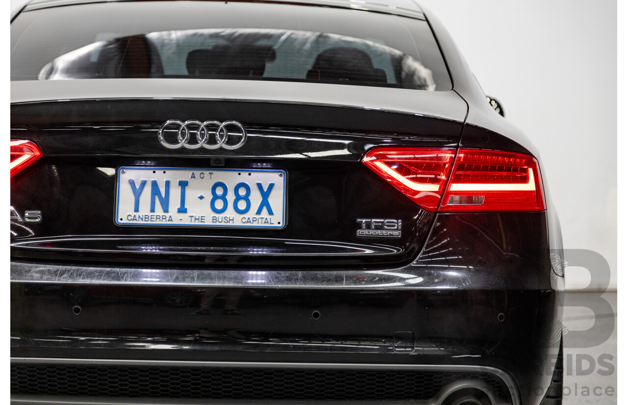 10/2015 Audi A5 Sportback 2.0 TFSI Quattro (AWD) 8T MY16 5d Hatchback Mythos Black Metallic Turbo 2.0L