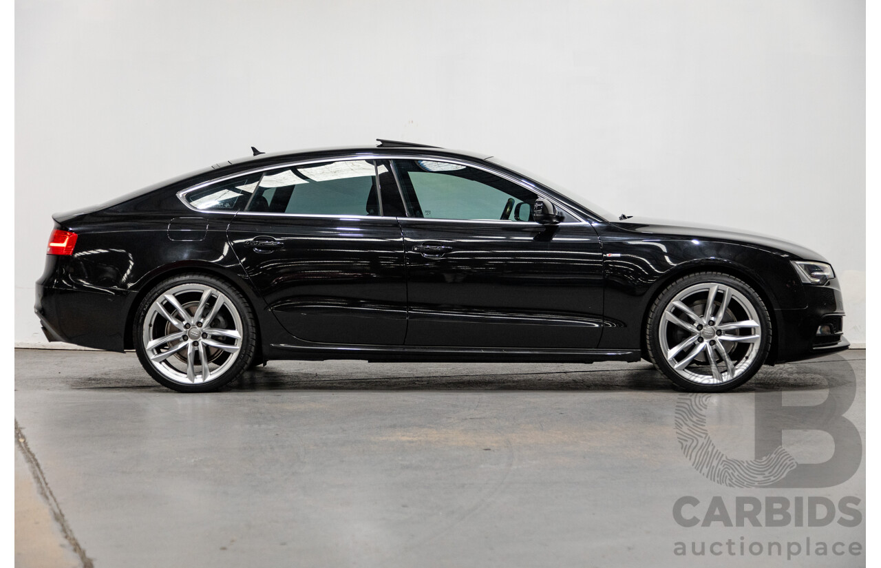 10/2015 Audi A5 Sportback 2.0 TFSI Quattro (AWD) 8T MY16 5d Hatchback Mythos Black Metallic Turbo 2.0L