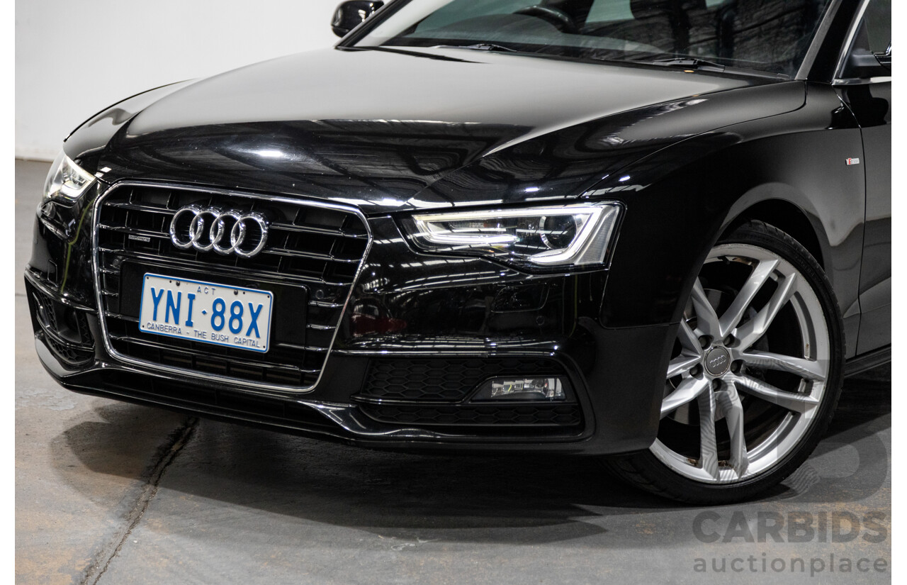 10/2015 Audi A5 Sportback 2.0 TFSI Quattro (AWD) 8T MY16 5d Hatchback Mythos Black Metallic Turbo 2.0L