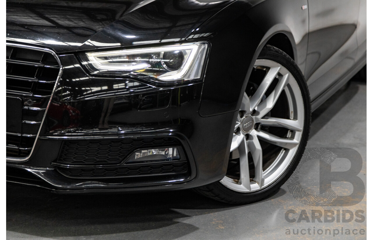 10/2015 Audi A5 Sportback 2.0 TFSI Quattro (AWD) 8T MY16 5d Hatchback Mythos Black Metallic Turbo 2.0L