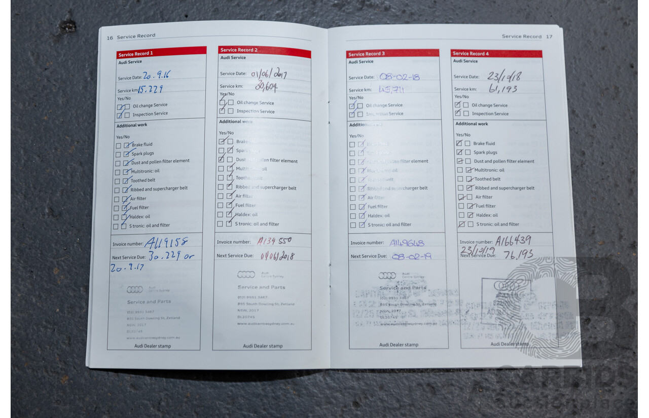 10/2015 Audi A5 Sportback 2.0 TFSI Quattro (AWD) 8T MY16 5d Hatchback Mythos Black Metallic Turbo 2.0L