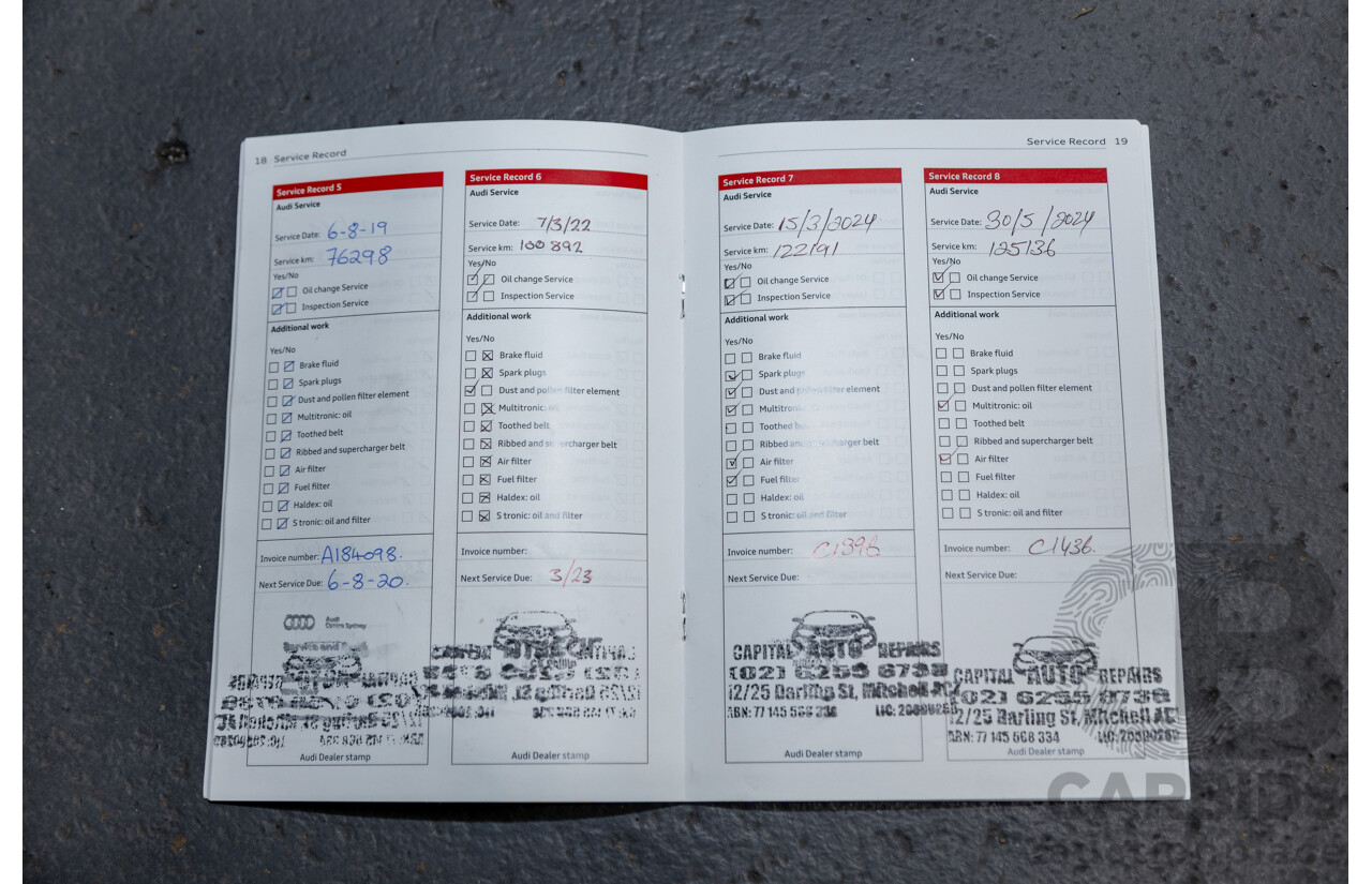 10/2015 Audi A5 Sportback 2.0 TFSI Quattro (AWD) 8T MY16 5d Hatchback Mythos Black Metallic Turbo 2.0L