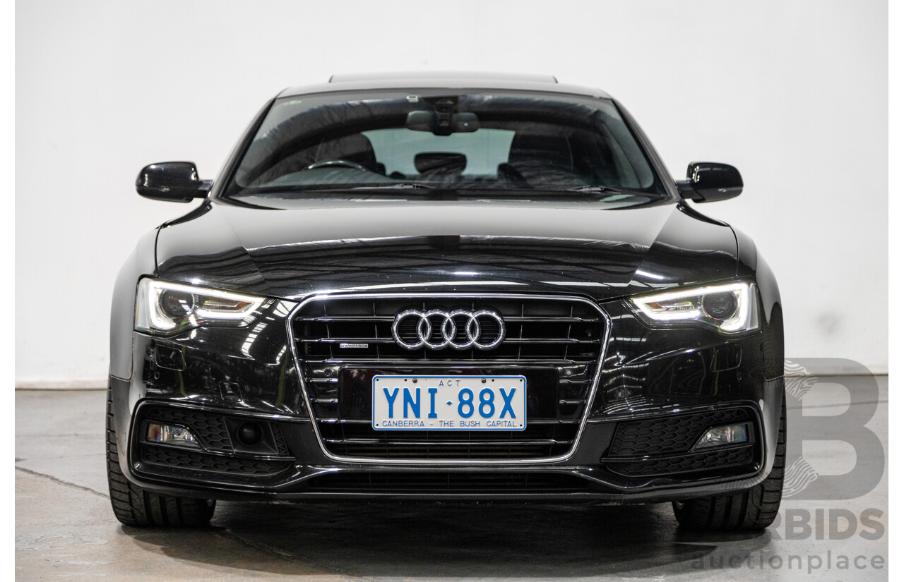 10/2015 Audi A5 Sportback 2.0 TFSI Quattro (AWD) 8T MY16 5d Hatchback Mythos Black Metallic Turbo 2.0L