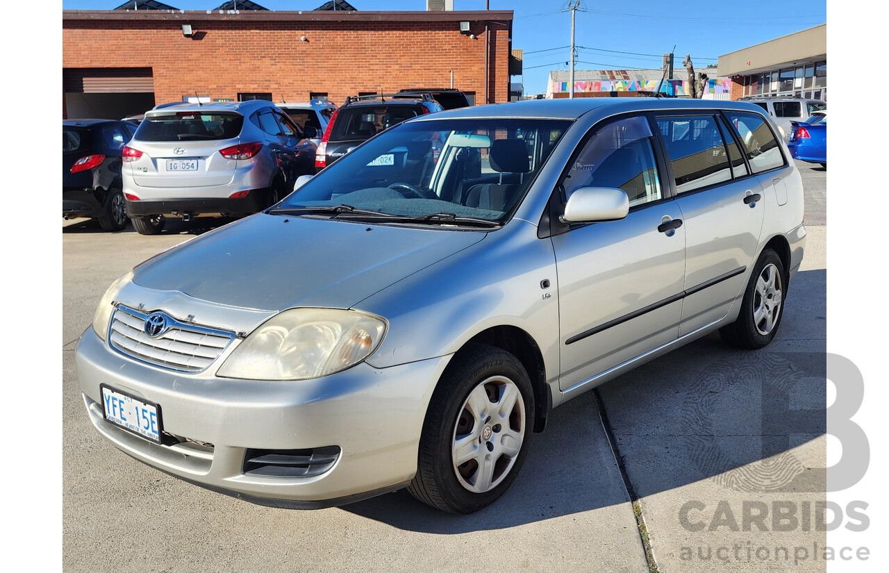 11/2004 Toyota Corolla ASCENT FWD ZZE122R 4D Wagon Silver 1.8L