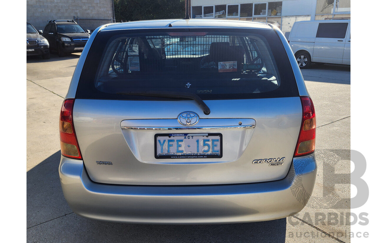 11/2004 Toyota Corolla ASCENT FWD ZZE122R 4D Wagon Silver 1.8L