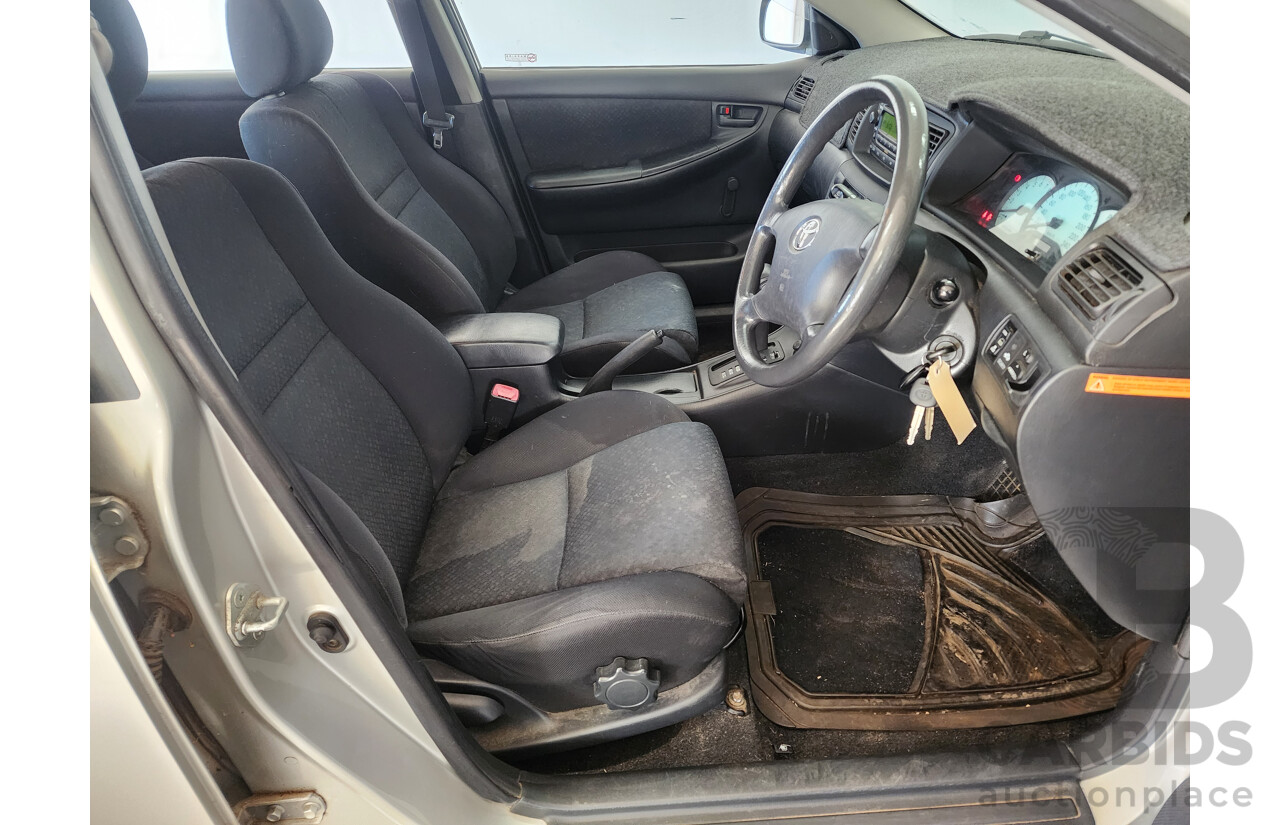 11/2004 Toyota Corolla ASCENT FWD ZZE122R 4D Wagon Silver 1.8L