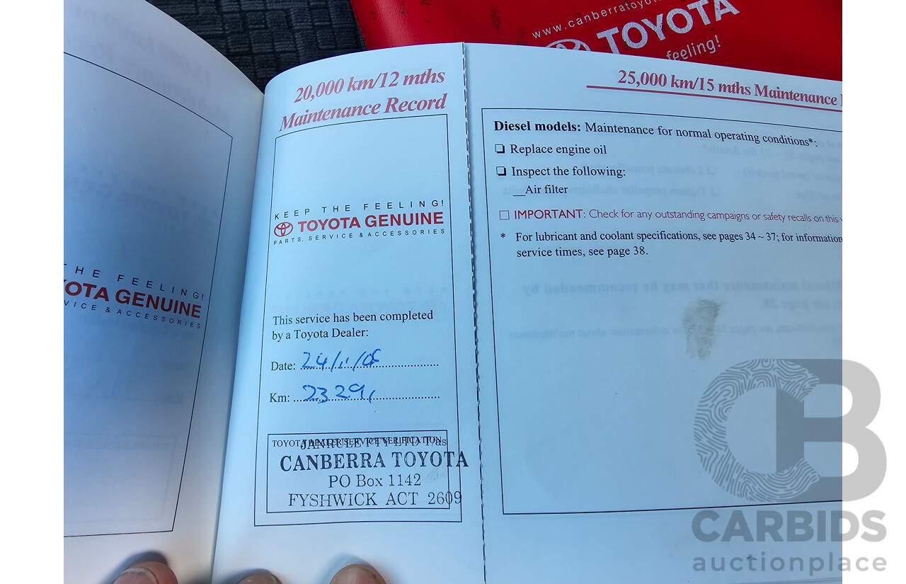 7/2004 Toyota Landcruiser Prado GXL (4x4) GRJ120R 4d Wagon White V6 4.0L - 7 Seater