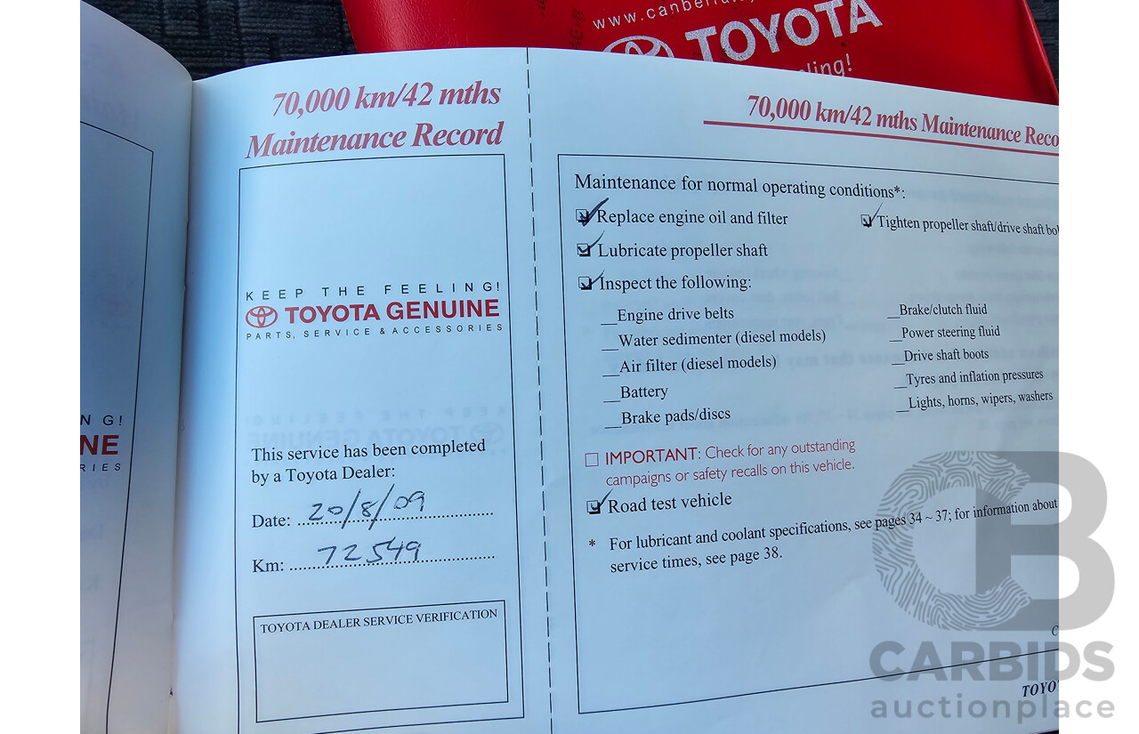 7/2004 Toyota Landcruiser Prado GXL (4x4) GRJ120R 4d Wagon White V6 4.0L - 7 Seater