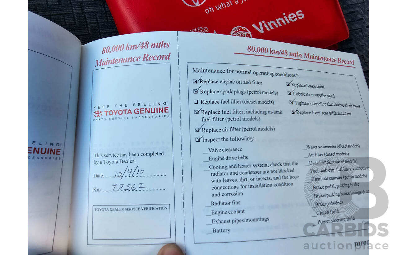 7/2004 Toyota Landcruiser Prado GXL (4x4) GRJ120R 4d Wagon White V6 4.0L - 7 Seater