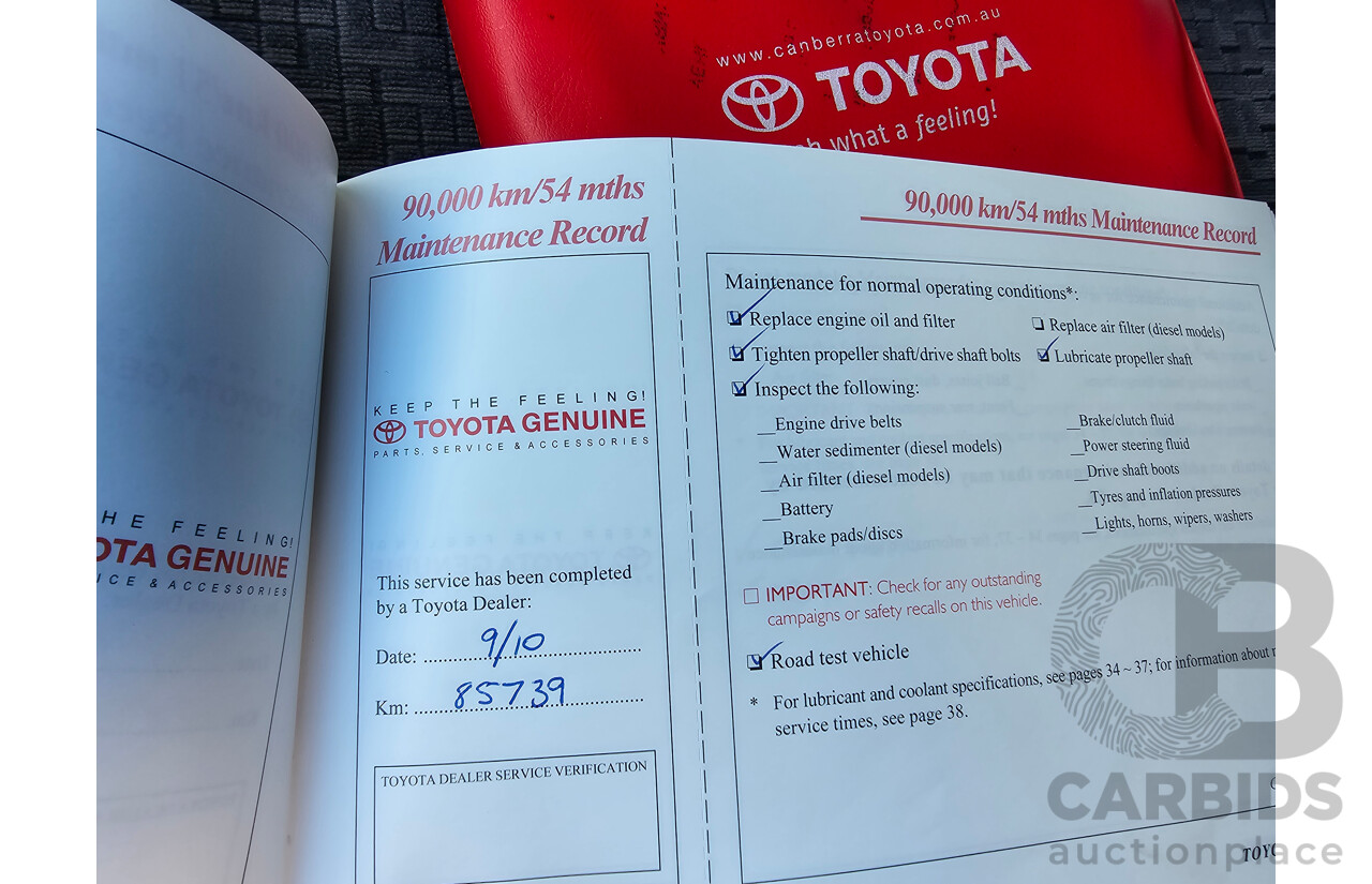 7/2004 Toyota Landcruiser Prado GXL (4x4) GRJ120R 4d Wagon White V6 4.0L - 7 Seater