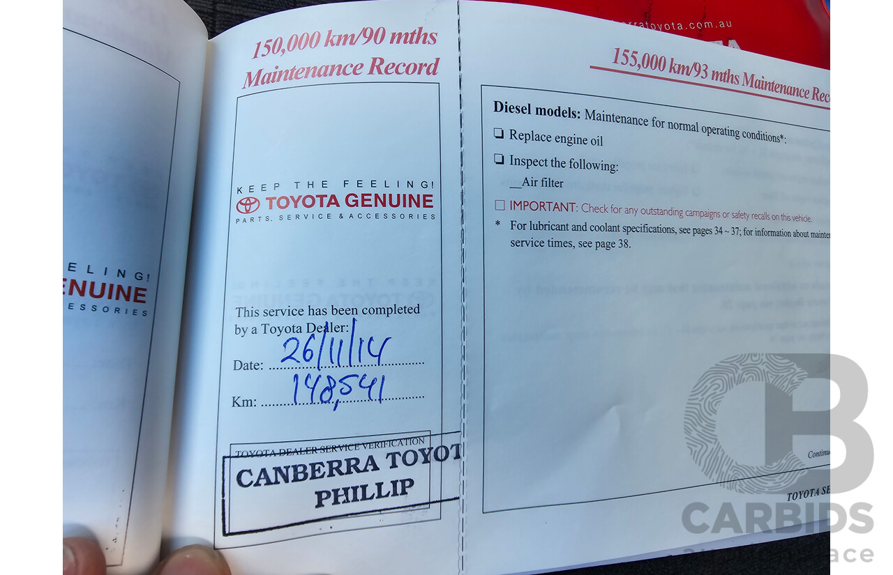 7/2004 Toyota Landcruiser Prado GXL (4x4) GRJ120R 4d Wagon White V6 4.0L - 7 Seater