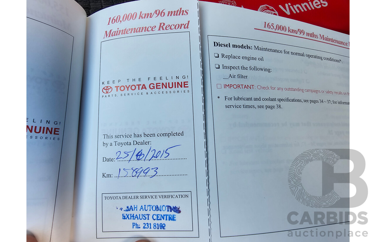 7/2004 Toyota Landcruiser Prado GXL (4x4) GRJ120R 4d Wagon White V6 4.0L - 7 Seater