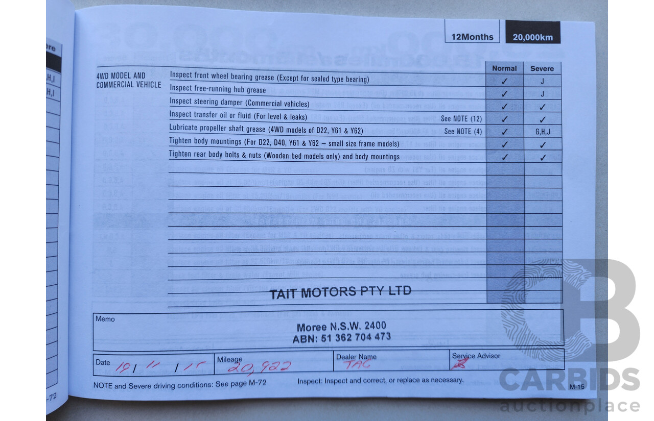 03/2014 Nissan X-Trail ST (FWD) FWD T32 4D Wagon White 2.0L
