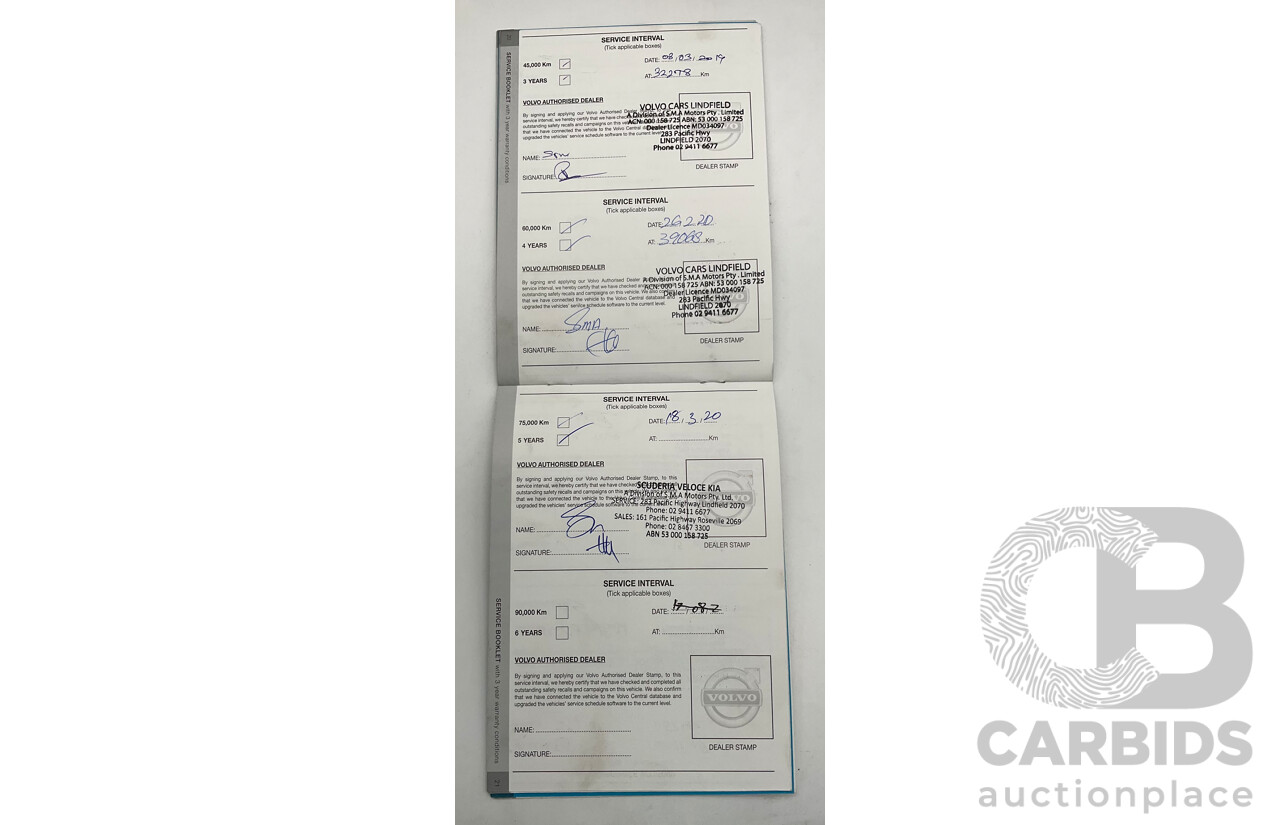 02/2016 Volvo XC60 T5 Luxury DZ MY16 4D Wagon Magic Blue Metallic Turbo 2.0L