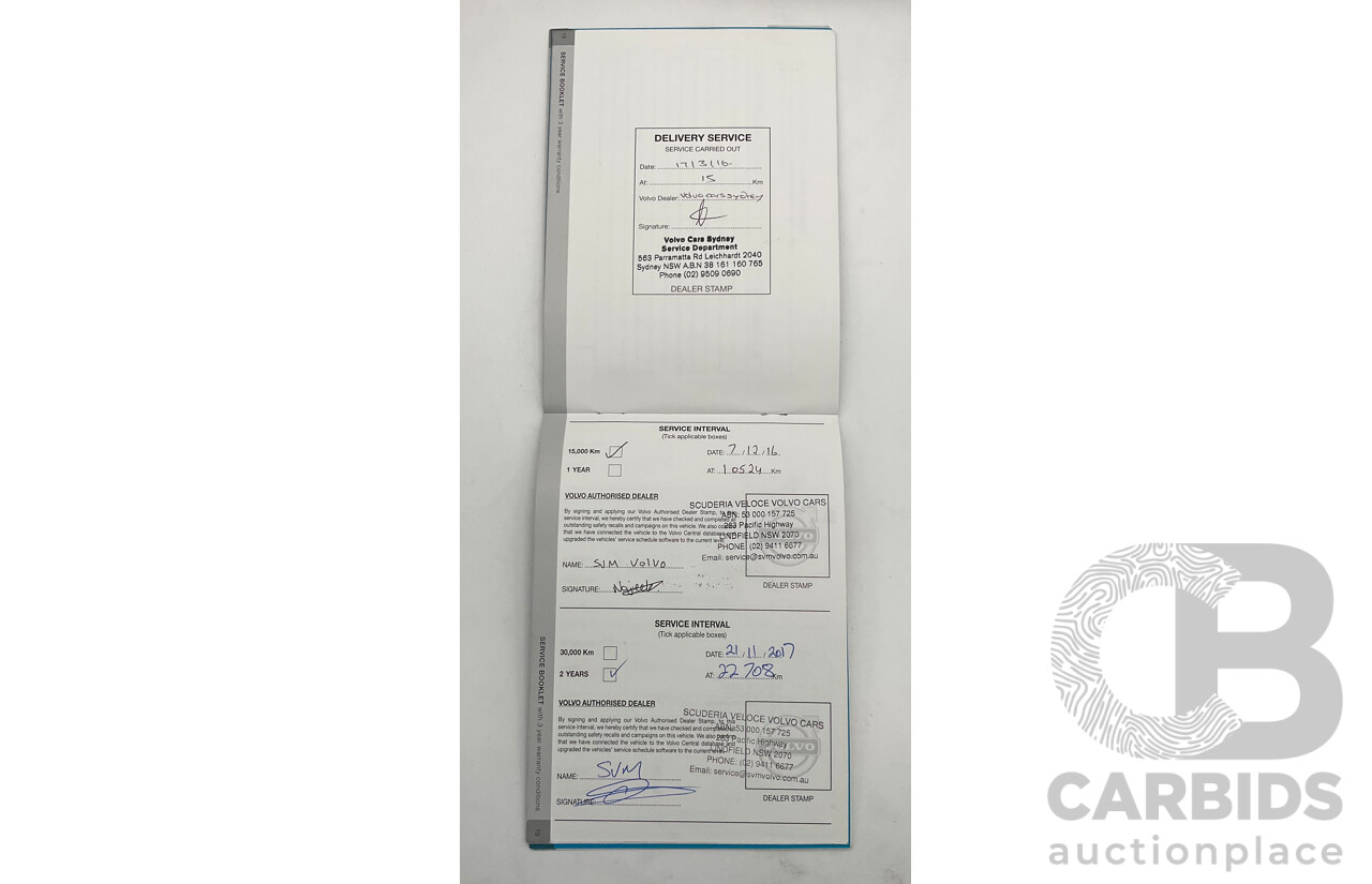 02/2016 Volvo XC60 T5 Luxury DZ MY16 4D Wagon Magic Blue Metallic Turbo 2.0L