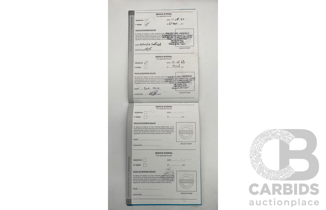 02/2016 Volvo XC60 T5 Luxury DZ MY16 4D Wagon Magic Blue Metallic Turbo 2.0L