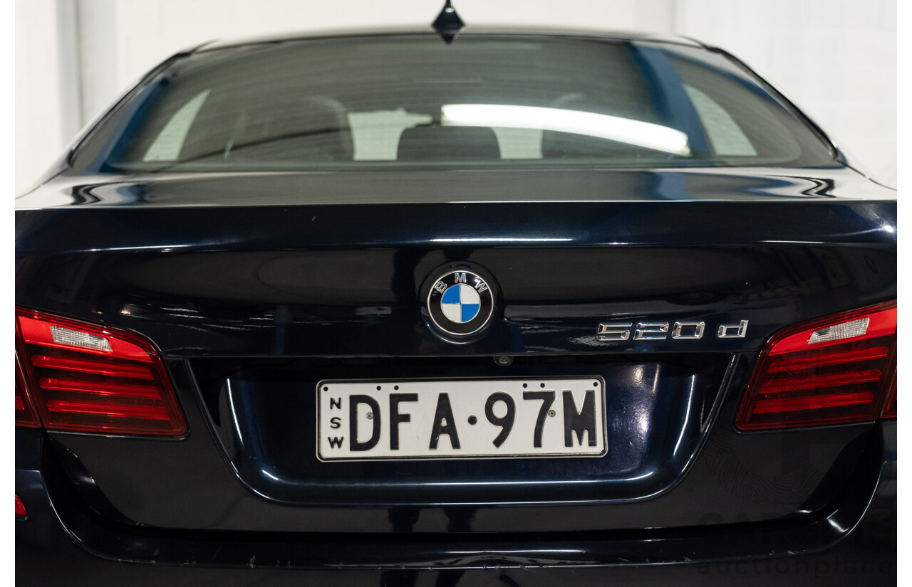 02/2016 BMW 520d M-Sport F10 MY17 4d Sedan Black Turbo Diesel 2.0L