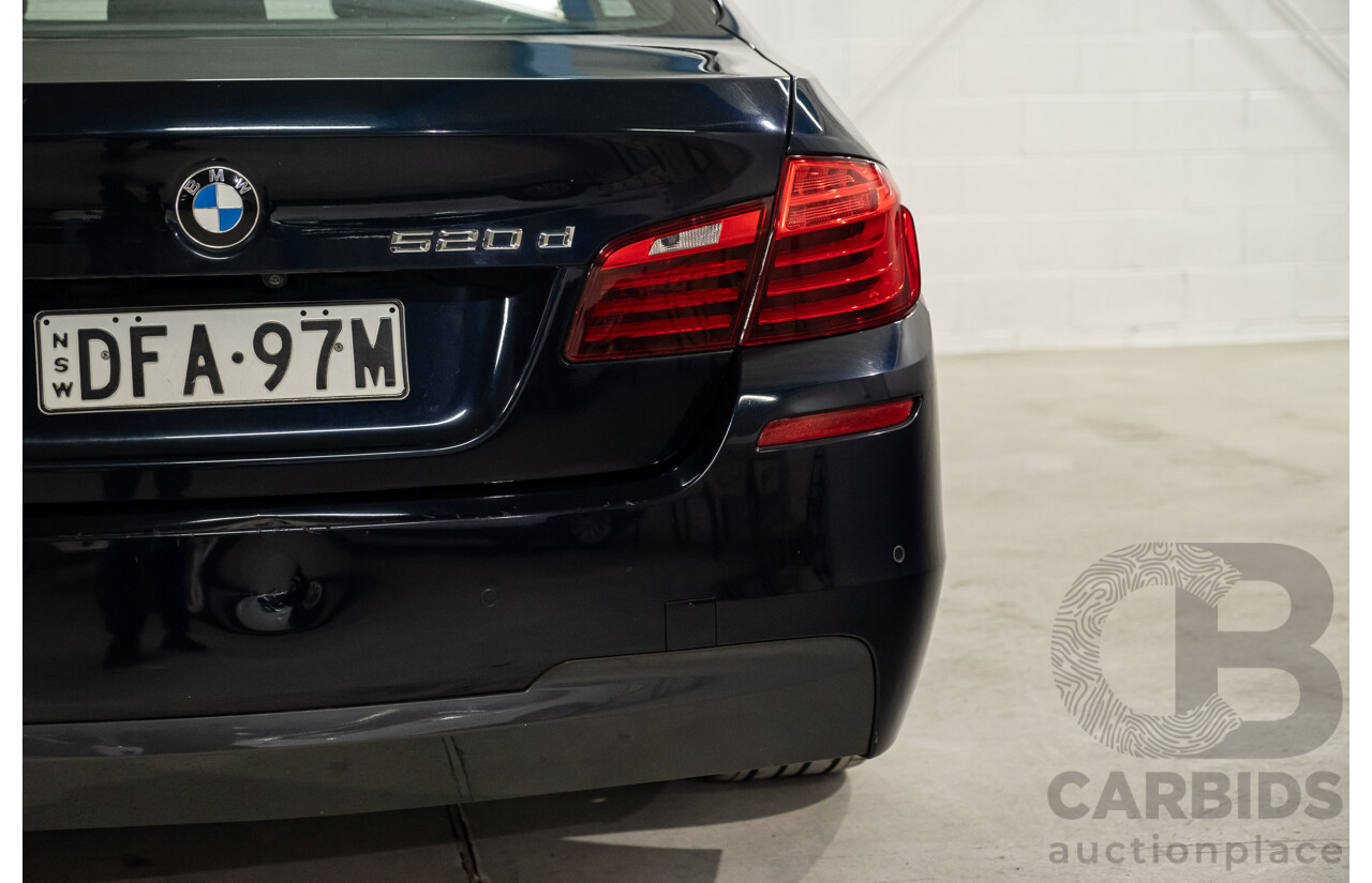 02/2016 BMW 520d M-Sport F10 MY17 4d Sedan Black Turbo Diesel 2.0L