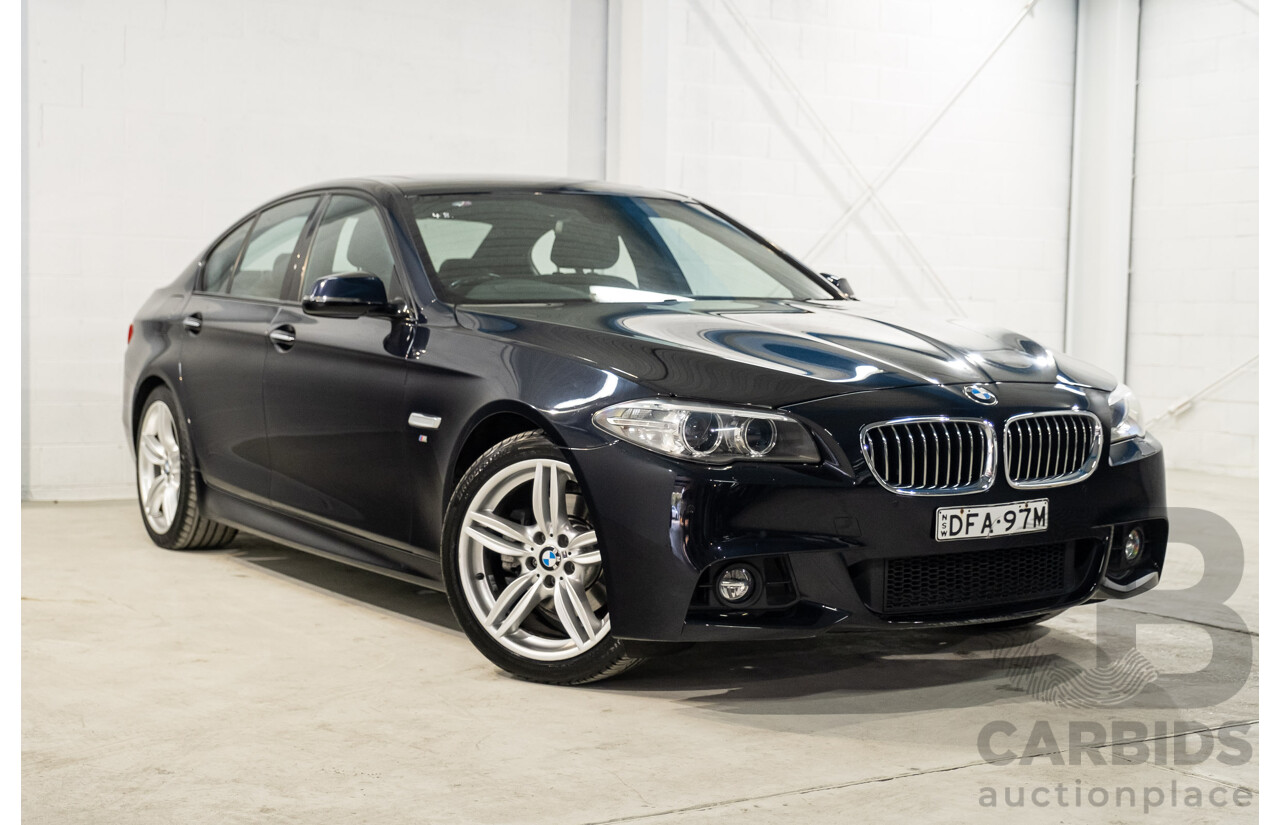 02/2016 BMW 520d M-Sport F10 MY17 4d Sedan Black Turbo Diesel 2.0L