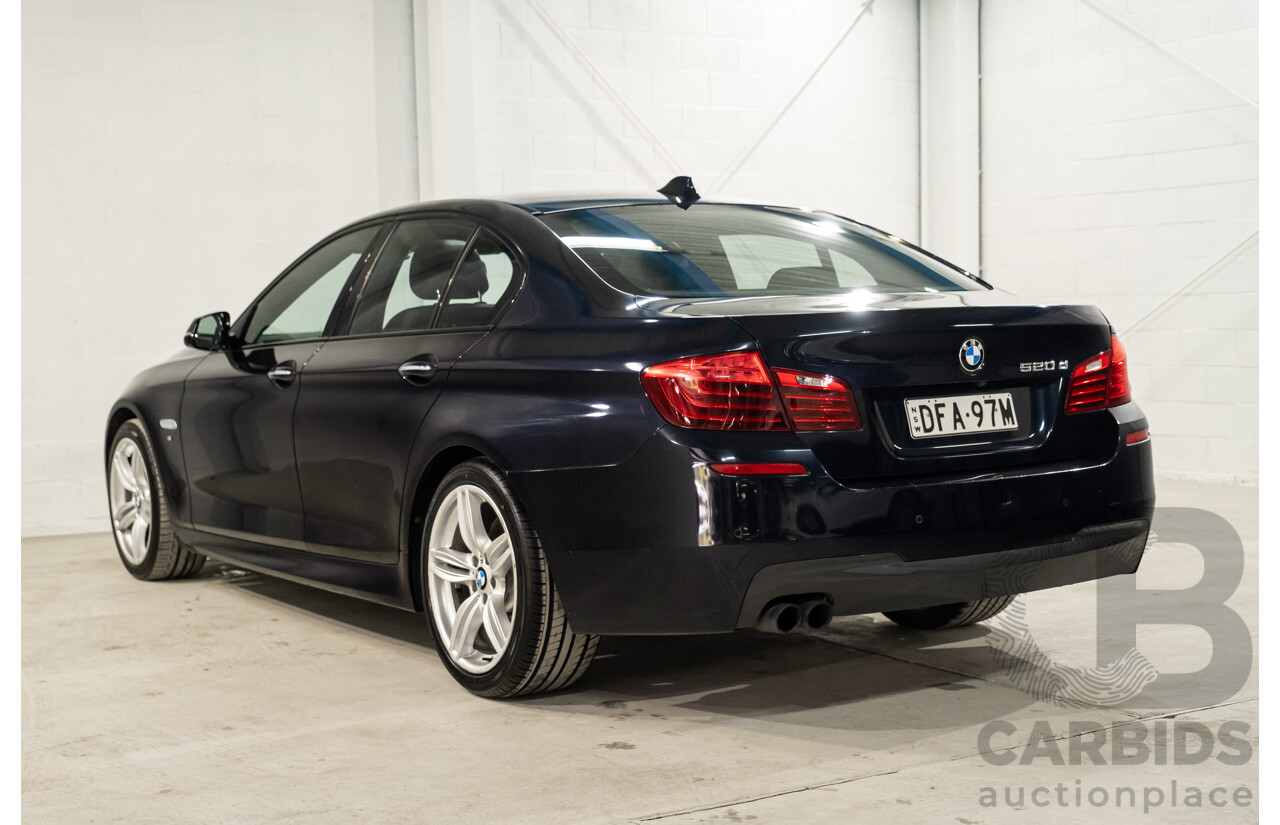 02/2016 BMW 520d M-Sport F10 MY17 4d Sedan Black Turbo Diesel 2.0L