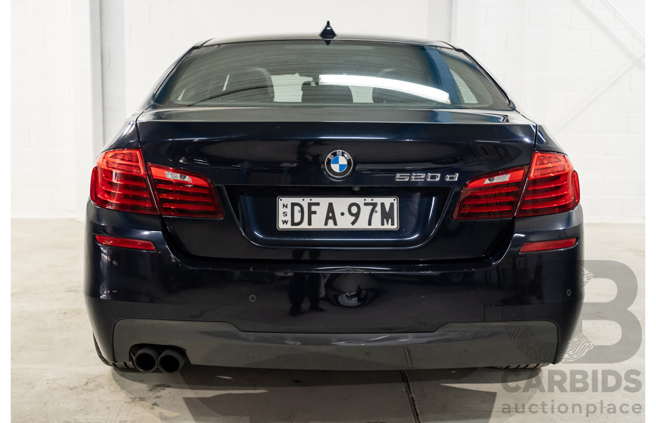 02/2016 BMW 520d M-Sport F10 MY17 4d Sedan Black Turbo Diesel 2.0L