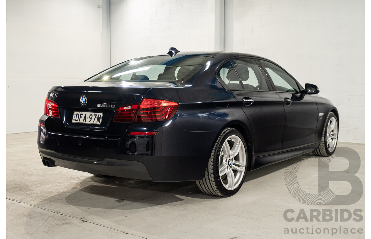 02/2016 BMW 520d M-Sport F10 MY17 4d Sedan Black Turbo Diesel 2.0L