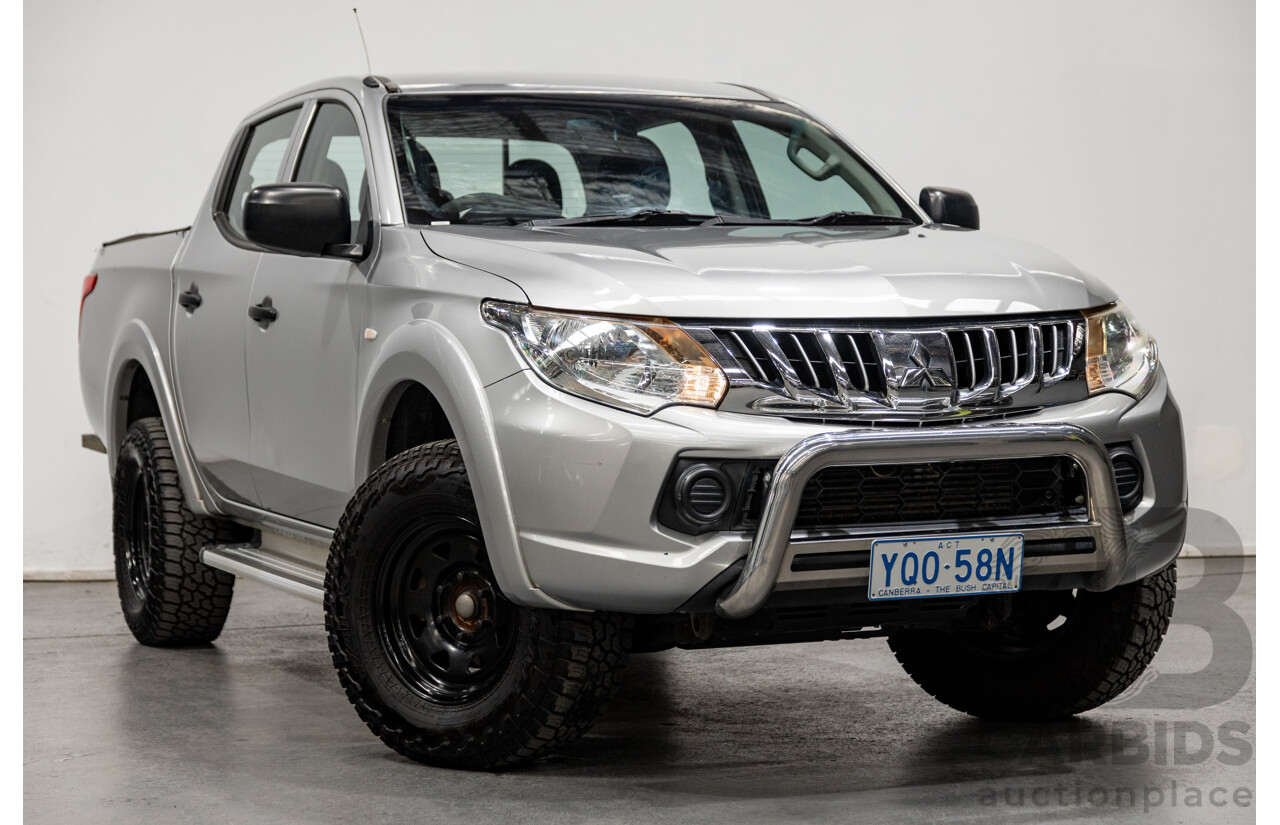 10/2015 Mitsubishi Triton GLX (4x4) MQ MY16 4d Dual Cab Utility Sterling Silver Metallic Turbo Diesel 2.4L