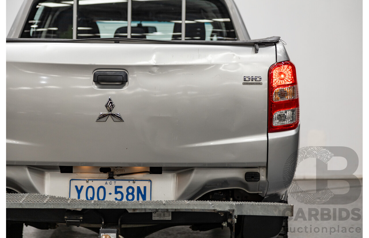 10/2015 Mitsubishi Triton GLX (4x4) MQ MY16 4d Dual Cab Utility Sterling Silver Metallic Turbo Diesel 2.4L