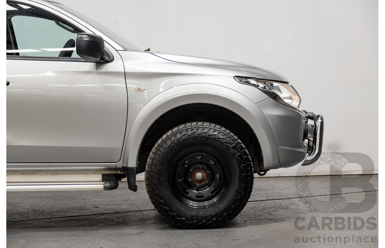 10/2015 Mitsubishi Triton GLX (4x4) MQ MY16 4d Dual Cab Utility Sterling Silver Metallic Turbo Diesel 2.4L
