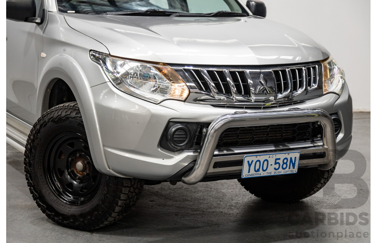 10/2015 Mitsubishi Triton GLX (4x4) MQ MY16 4d Dual Cab Utility Sterling Silver Metallic Turbo Diesel 2.4L