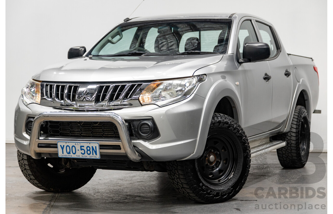 10/2015 Mitsubishi Triton GLX (4x4) MQ MY16 4d Dual Cab Utility Sterling Silver Metallic Turbo Diesel 2.4L