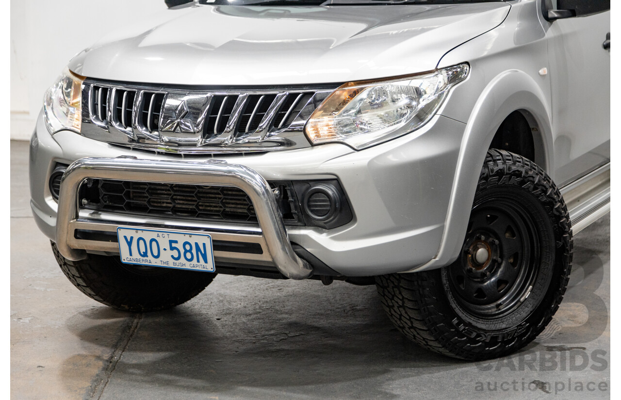 10/2015 Mitsubishi Triton GLX (4x4) MQ MY16 4d Dual Cab Utility Sterling Silver Metallic Turbo Diesel 2.4L