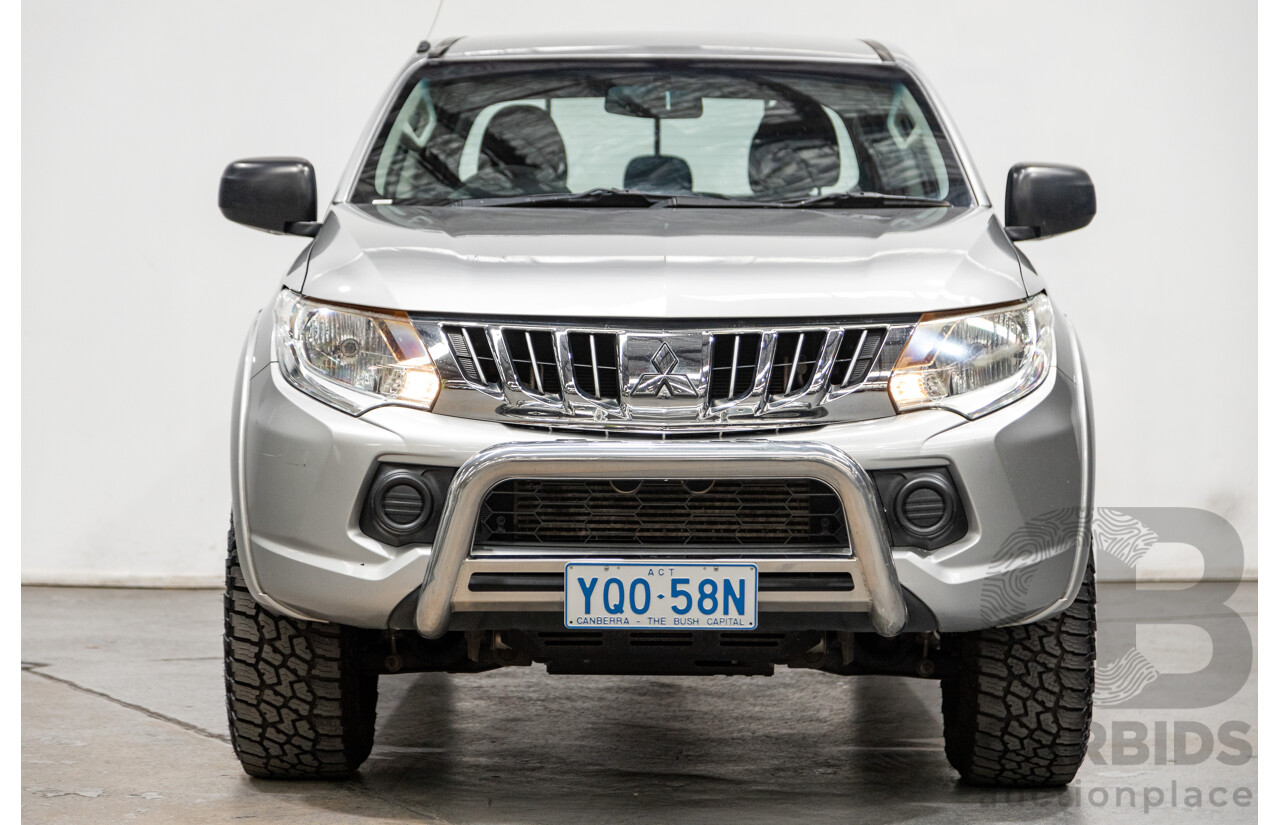 10/2015 Mitsubishi Triton GLX (4x4) MQ MY16 4d Dual Cab Utility Sterling Silver Metallic Turbo Diesel 2.4L