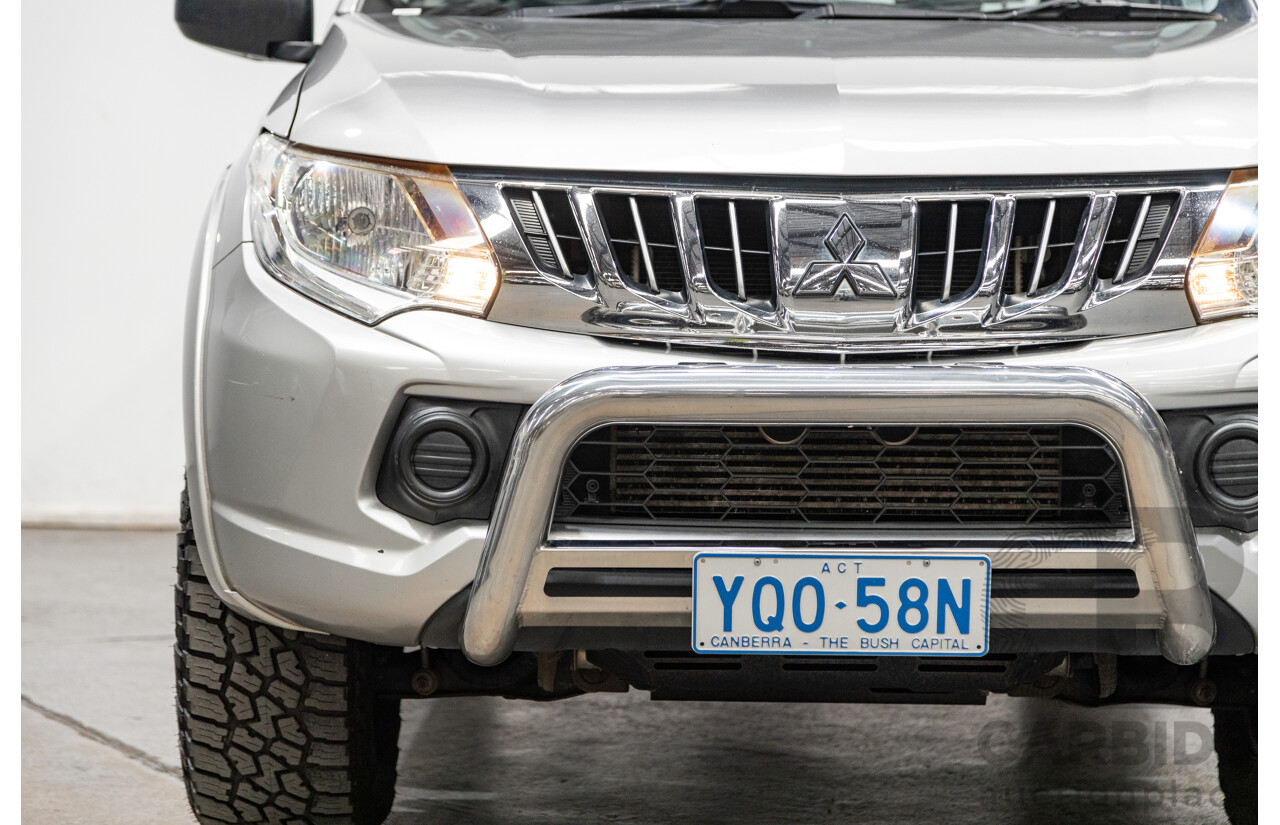 10/2015 Mitsubishi Triton GLX (4x4) MQ MY16 4d Dual Cab Utility Sterling Silver Metallic Turbo Diesel 2.4L