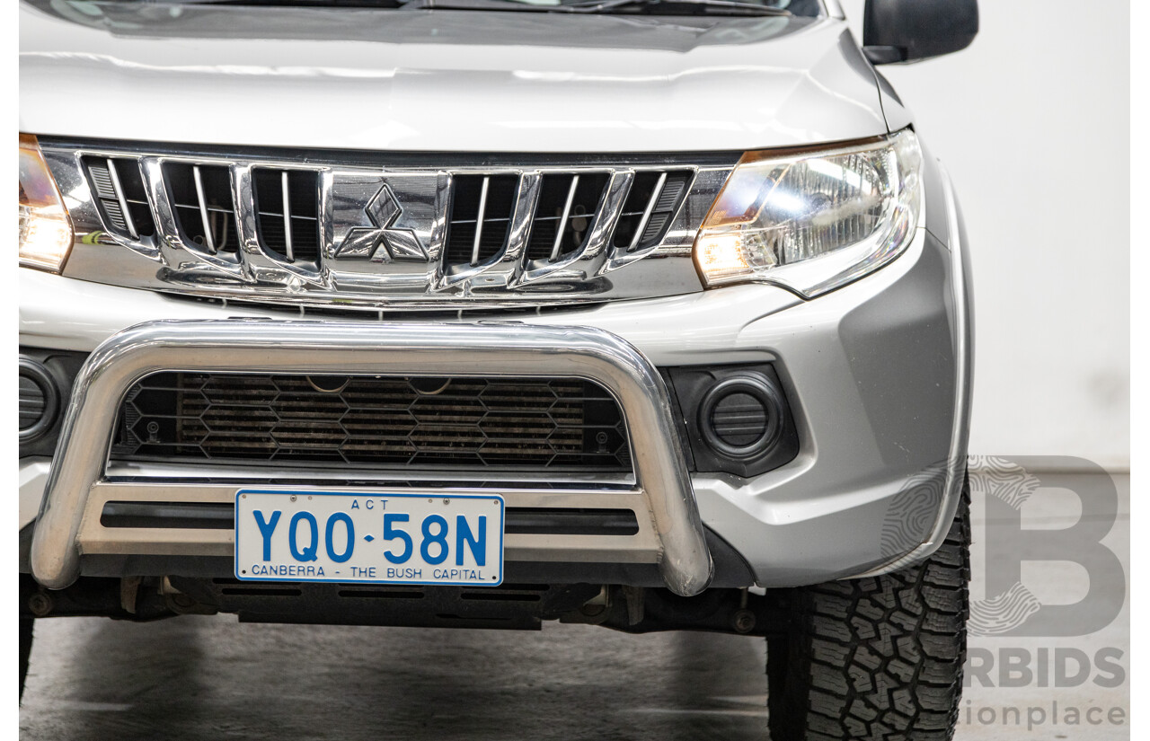 10/2015 Mitsubishi Triton GLX (4x4) MQ MY16 4d Dual Cab Utility Sterling Silver Metallic Turbo Diesel 2.4L