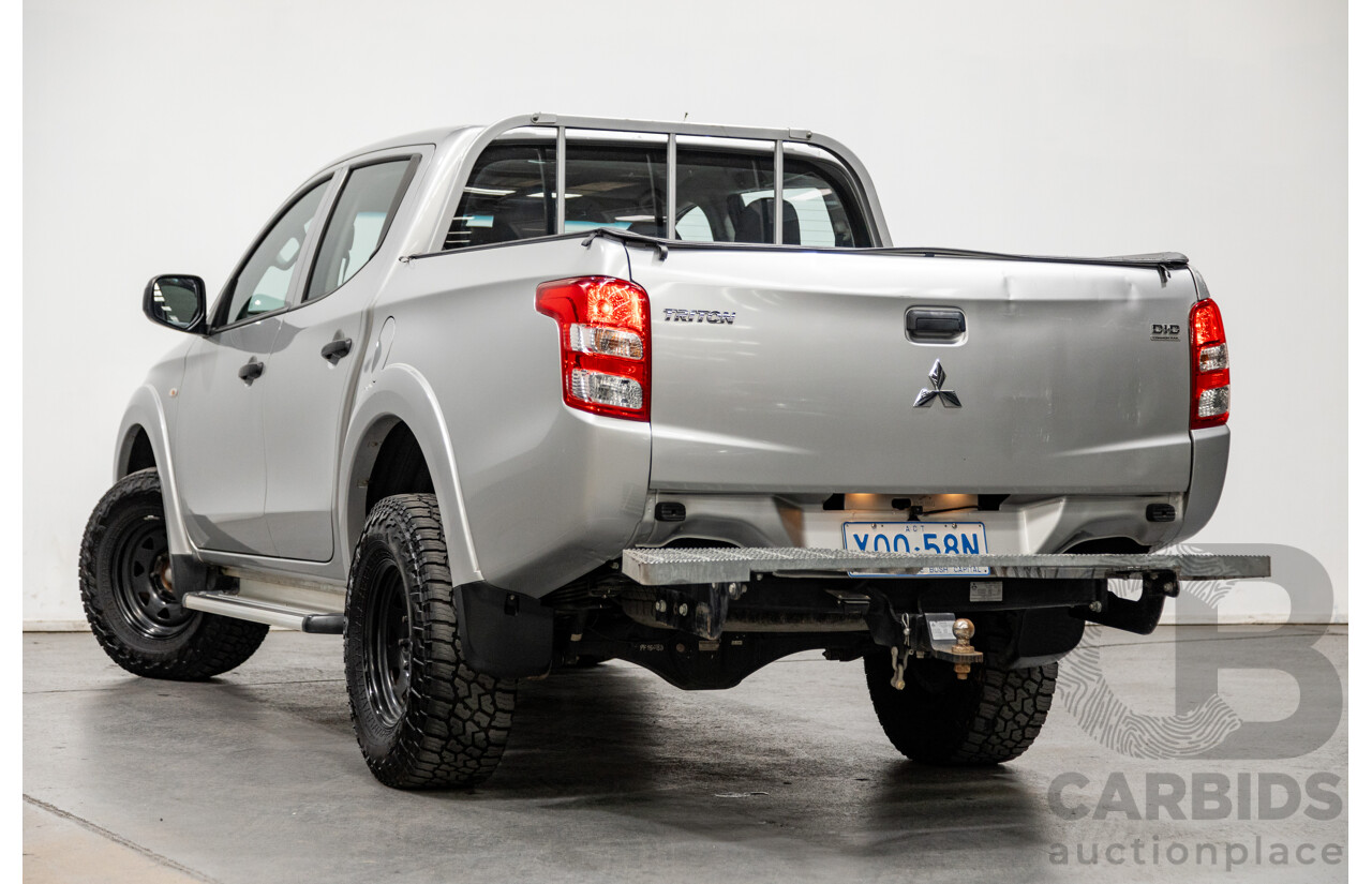 10/2015 Mitsubishi Triton GLX (4x4) MQ MY16 4d Dual Cab Utility Sterling Silver Metallic Turbo Diesel 2.4L