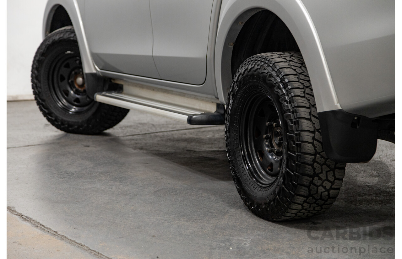 10/2015 Mitsubishi Triton GLX (4x4) MQ MY16 4d Dual Cab Utility Sterling Silver Metallic Turbo Diesel 2.4L