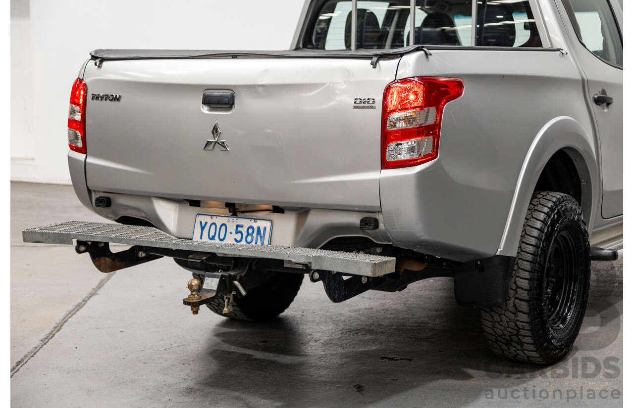 10/2015 Mitsubishi Triton GLX (4x4) MQ MY16 4d Dual Cab Utility Sterling Silver Metallic Turbo Diesel 2.4L