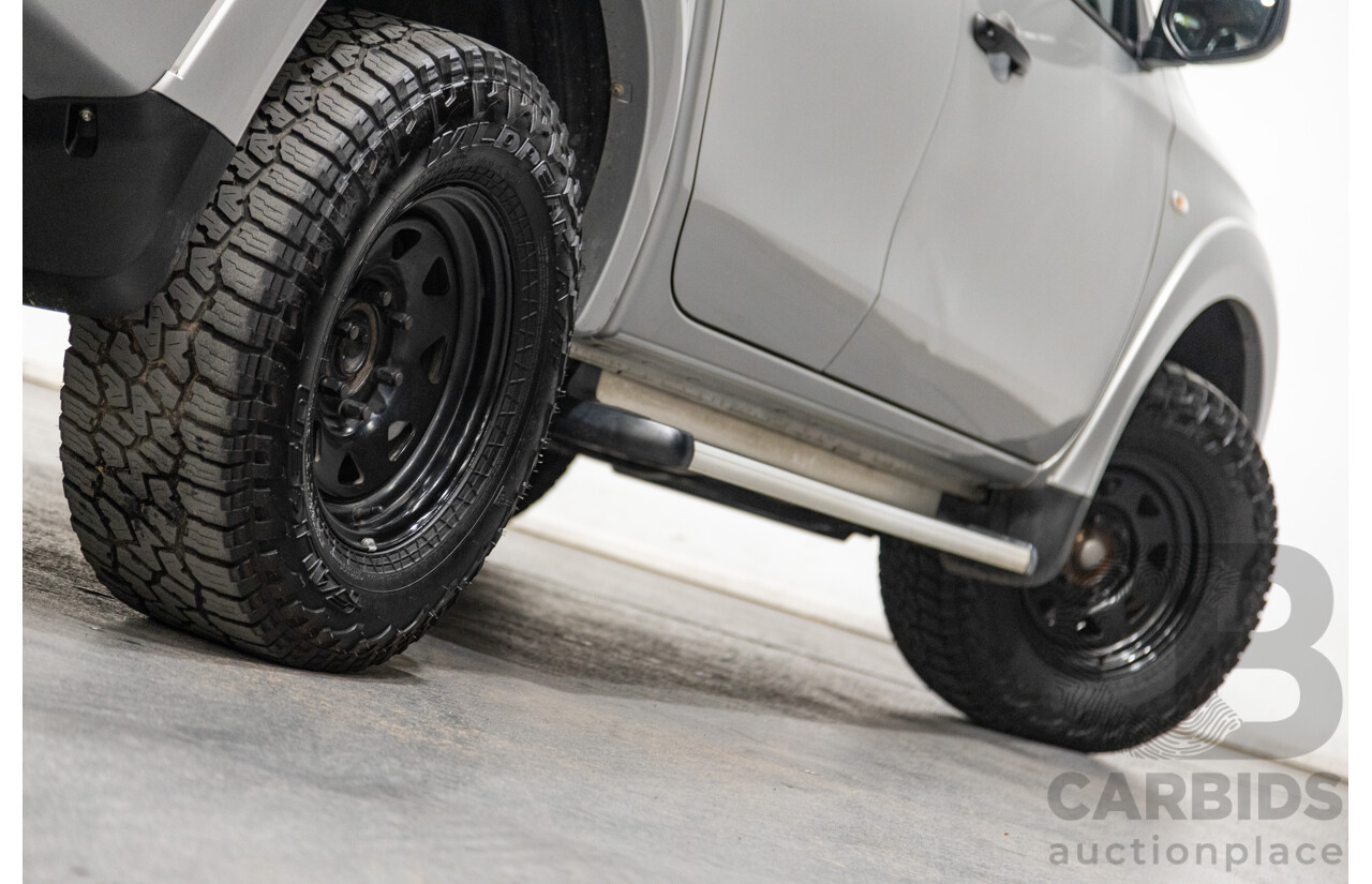 10/2015 Mitsubishi Triton GLX (4x4) MQ MY16 4d Dual Cab Utility Sterling Silver Metallic Turbo Diesel 2.4L