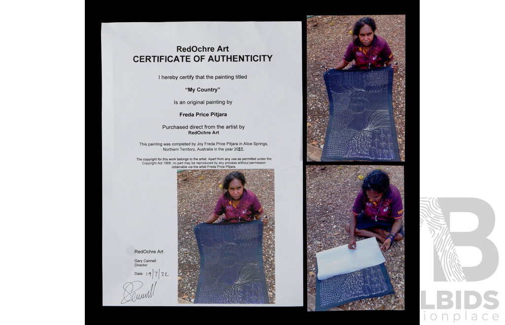 Freda Price Pitjara, (Indigenous Australian, C1965-), My Country, Acrylic on Linen