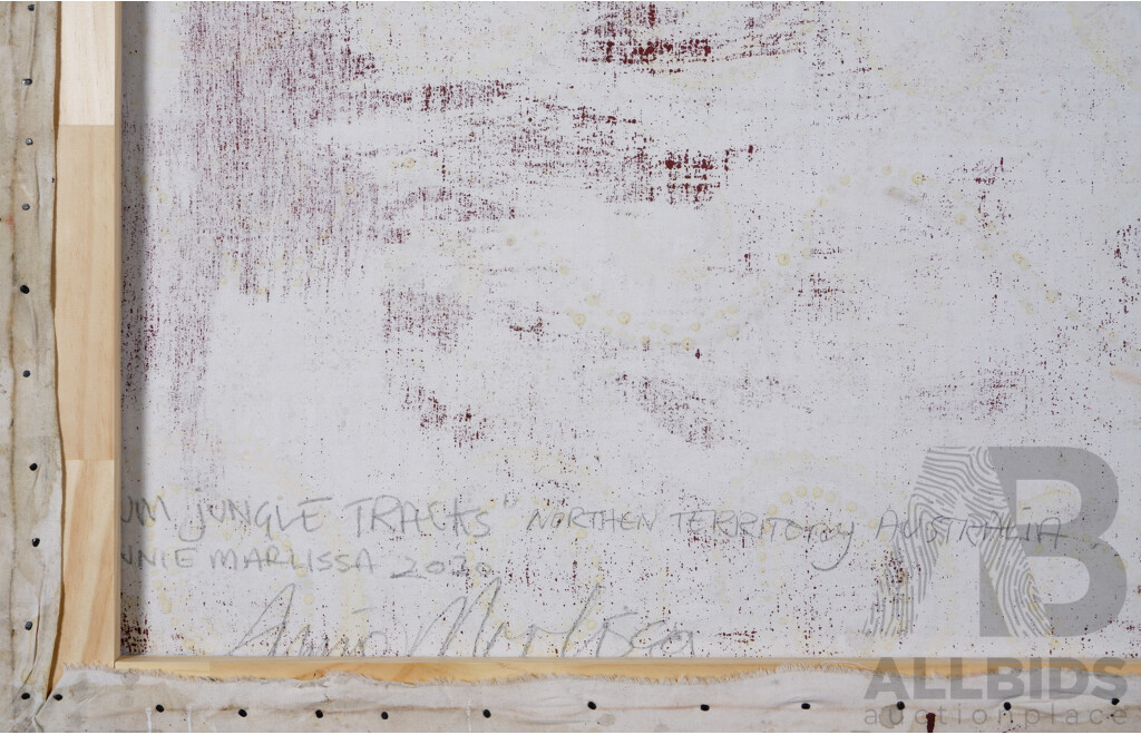Annie Marlissa, (Indigenous Australian, Torres Straits), Rum Jungle Tracks, Acrylic on Canvas