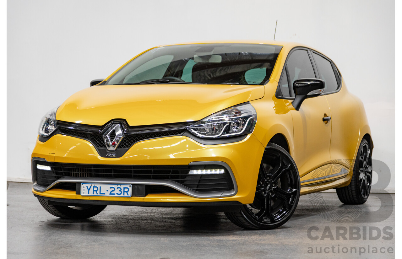 12/2013 Renault Clio RS 200 Sport X98 5d Hatchback Liquid Yellow Metallic Turbo 1.6L