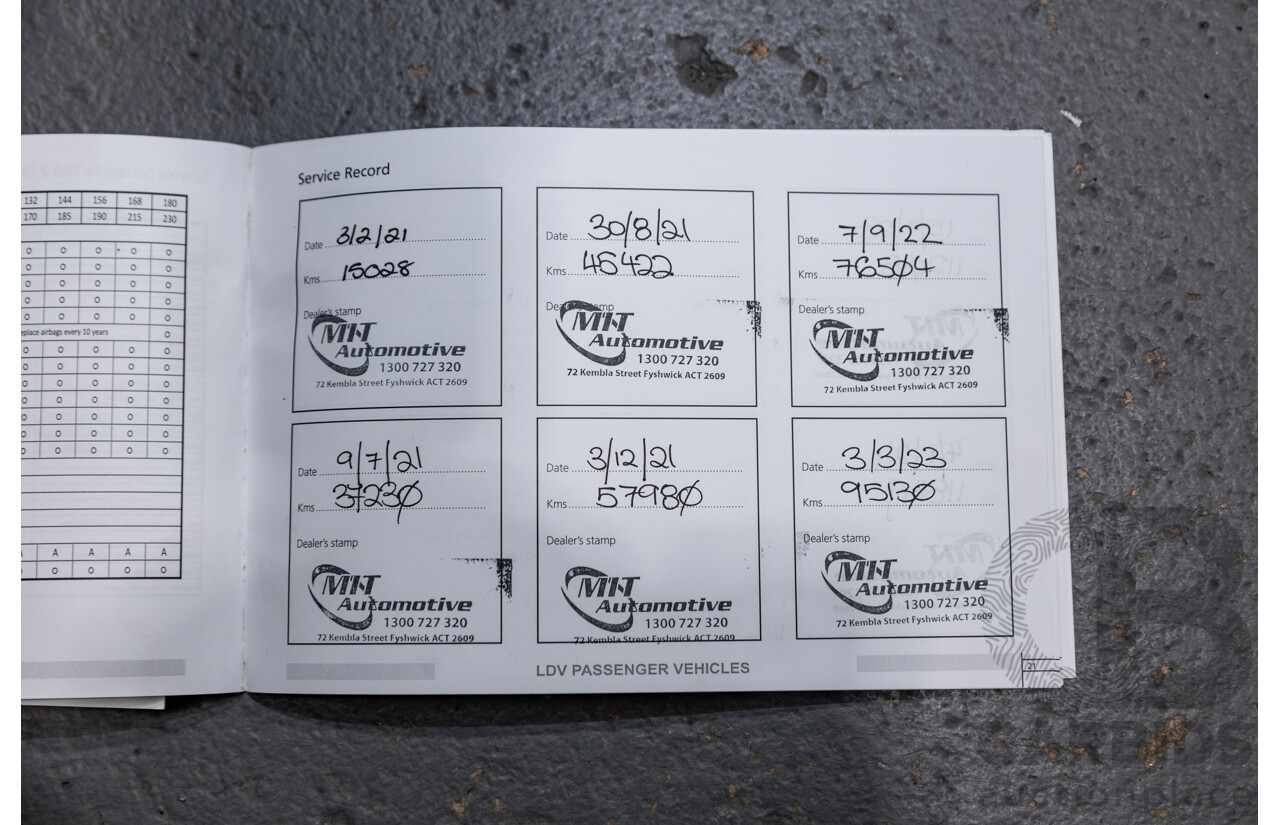 07/2020 Saic Motors LDV T60 Luxe (4x4) SK8C MY20 4d Dual Cab Blanc White Turbo Diesel 2.8L