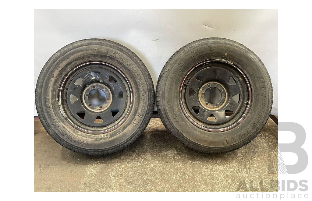 Bridgestone Dueler H/T Tyres and Rims - Lot of 2