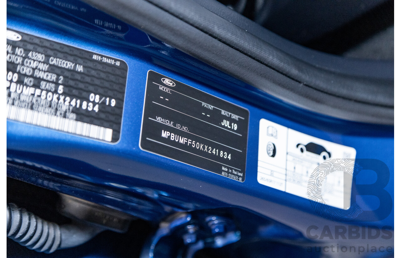8/2019 Ford Ranger XLT 3.2 (4x4) PX MKII MY19Dual Cab Utility Lightning Blue Turbo Diesel 3.2L