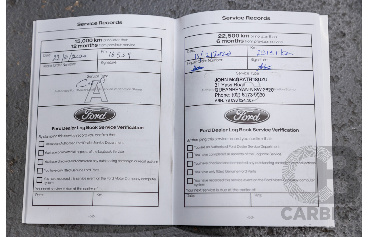 8/2019 Ford Ranger XLT 3.2 (4x4) PX MKII MY19Dual Cab Utility Lightning Blue Turbo Diesel 3.2L