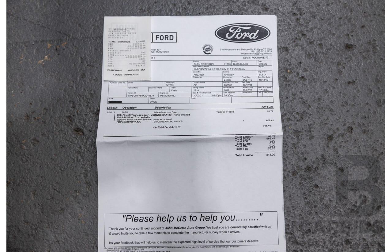 8/2019 Ford Ranger XLT 3.2 (4x4) PX MKII MY19Dual Cab Utility Lightning Blue Turbo Diesel 3.2L