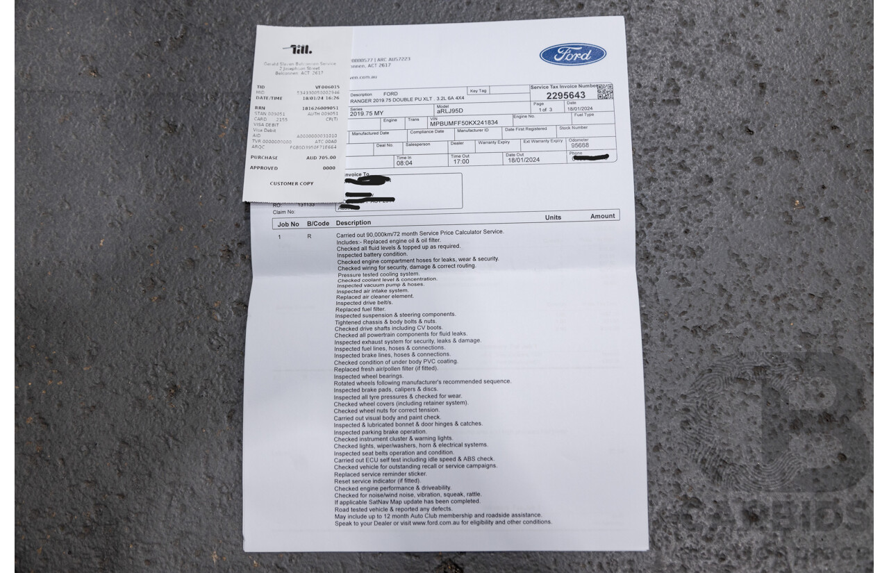 8/2019 Ford Ranger XLT 3.2 (4x4) PX MKII MY19Dual Cab Utility Lightning Blue Turbo Diesel 3.2L