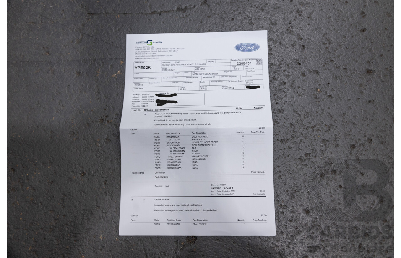 8/2019 Ford Ranger XLT 3.2 (4x4) PX MKII MY19Dual Cab Utility Lightning Blue Turbo Diesel 3.2L