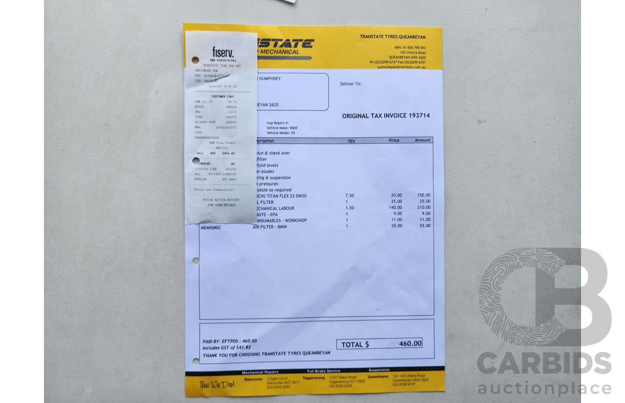 02/2009 Bmw X5 xDRIVE30d 4x4 E70 MY09 4D Wagon Silver Or Chrome 3.0L